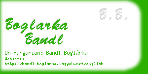 boglarka bandl business card