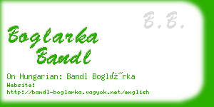 boglarka bandl business card